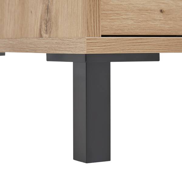 Sideboard ARRAN Schwarz - Braun - Holzwerkstoff - 157 x 90 x 40 cm