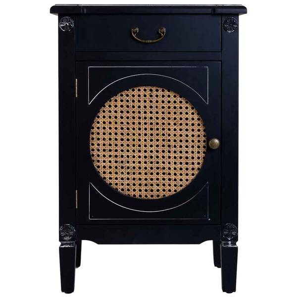 Beistelltisch Gaula Schwarz - Massivholz - 46 x 68 x 36 cm