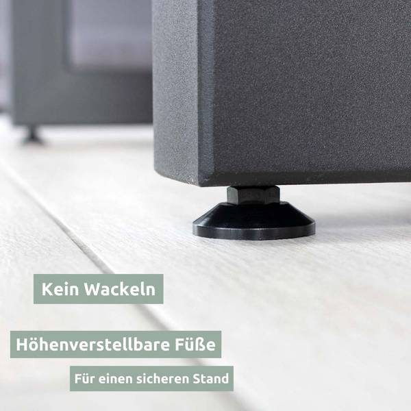Tischgestell Trapez Schwarz - Metall - 32 x 72 x 72 cm