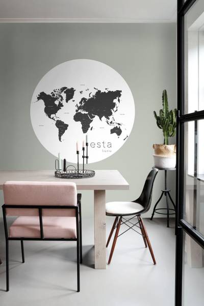 Selbstklebende Wandtattoo 159009 Schwarz - 140 x 140 x 140 cm