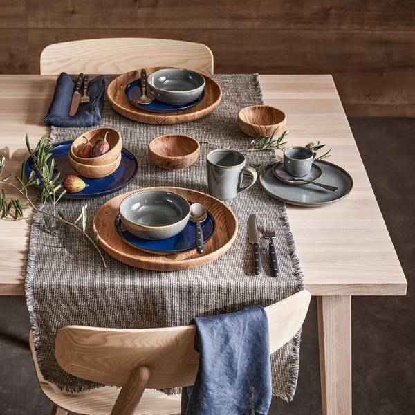 Servierplatte Milo Braun - Holz teilmassiv - 30 x 4 x 30 cm