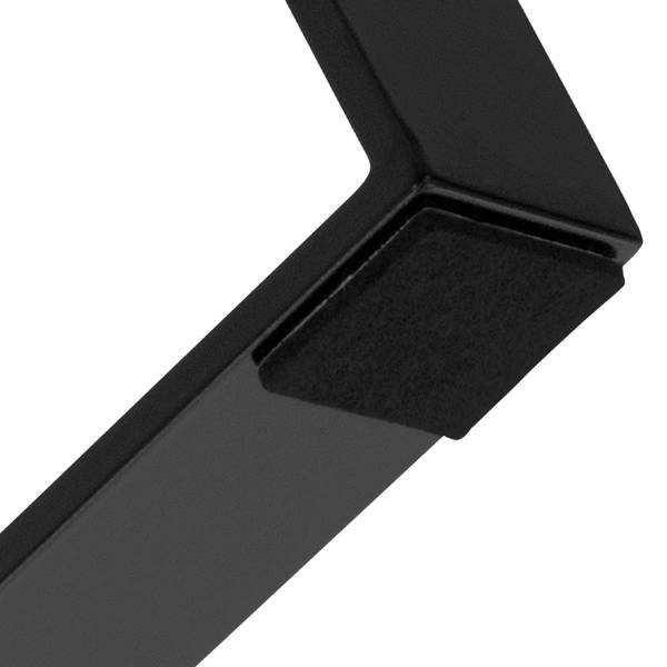 2 Stück Tischbeine Trapez Schwarz - Samt - 7 x 41 x 29 cm