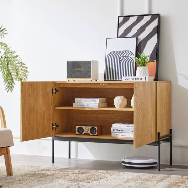 Sideboard NaturLine Ⅱ Beige - Stahl - 100 x 75 x 40 cm