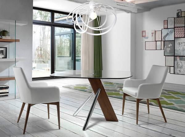 Stuhl 4006 Braun - Weiß - Strukturstoff - Kunstleder - Kunstharz - 57 x 88 x 64 cm