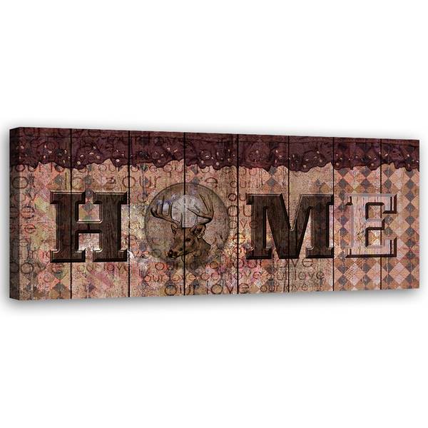 Wandbild schriftzug „home” retro 90 x 30 cm