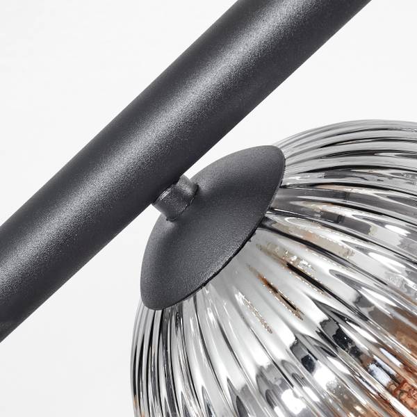 Deckenleuchte Cesaro Grau - Aluminium - Klarglas - 29 x 34 x 98 cm