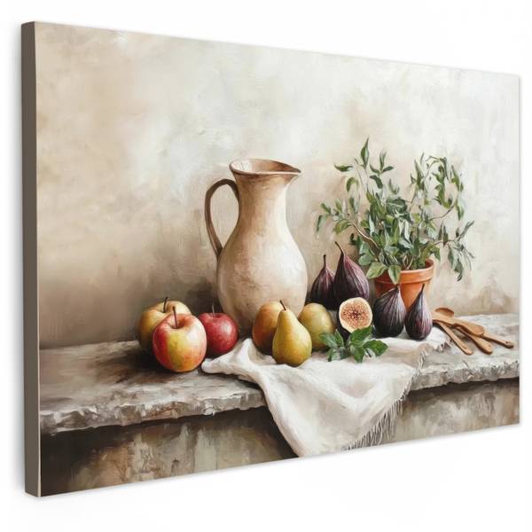 CANVAS SCHILDERIJ Fruit bruin - katoen - 140 x 90 x 2 cm