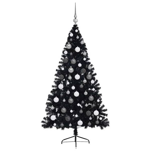 Kerstboom Decoratie 3009436-9 zwart - grijs - 115 x 180 x 115 cm