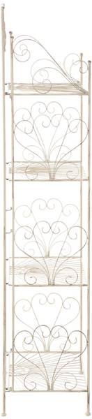Opvouwrek Mia wit - metaal - 62 x 153 x 33 cm