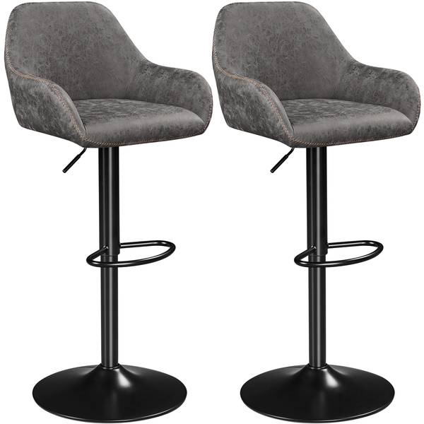 Barhocker ARC64 2-er Set Grau