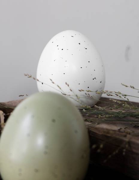 Osterei UGGLARP Weiß - Keramik - 9 x 10 x 9 cm