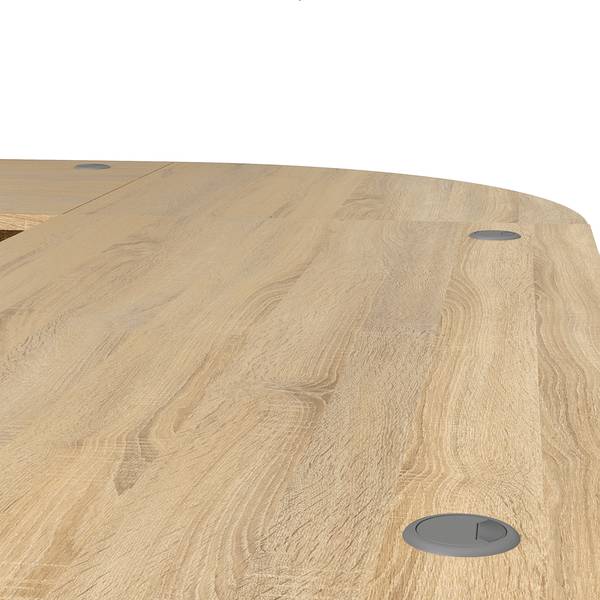 Bureau Prime bruin - deels massief hout - 230 x 75 x 200 cm