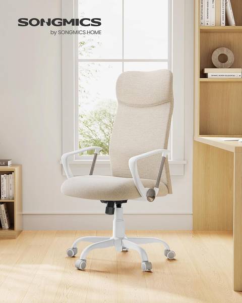 Bürostuhl 100425 Beige - Hellgrau - Weiß