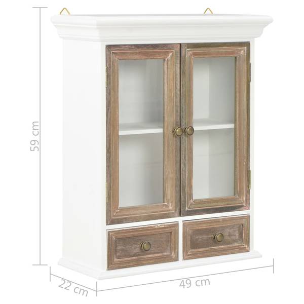 Armoire murale 280073 Blanc - Bois manufacturé - 49 x 59 x 49 cm