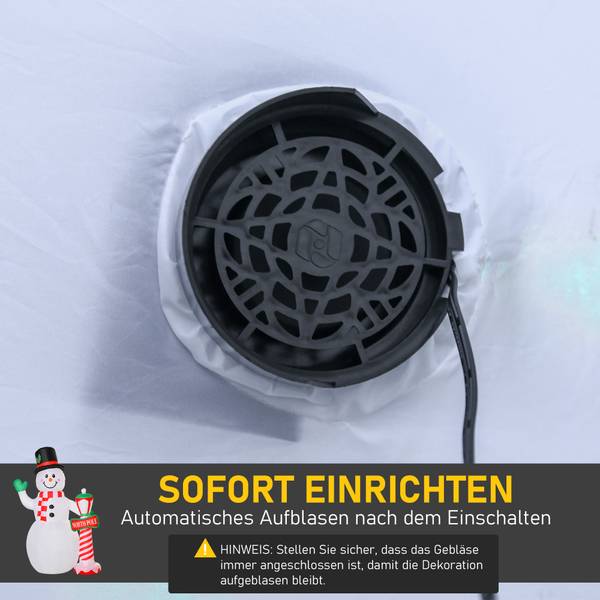 Aufblasbar Weihnachtsdeko 844-375V90WT Weiß - Textil - 103 x 240 x 164 cm