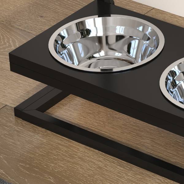 Futterschüssel D08-057V00BK Braun - Metall - 22 x 39 x 41 cm