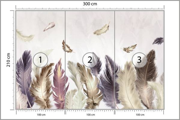 Vlies-Fotobehang VEREN Abstract Beton 300 x 210 x 210 cm