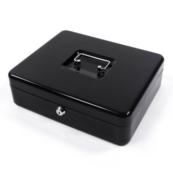 Geldkassette SAFE Schwarz - Stahl - 30 x 9 x 24 cm