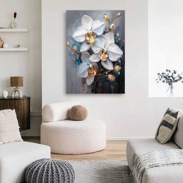 Canvas schilderij Bloemen 30 x 45 cm