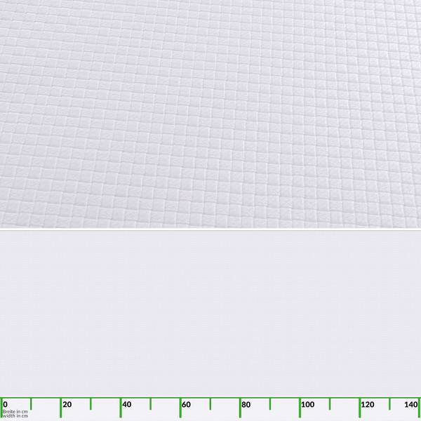 Tischpolster Raute 22OV Weiß - Kunststoff - 140 x 1 x 320 cm