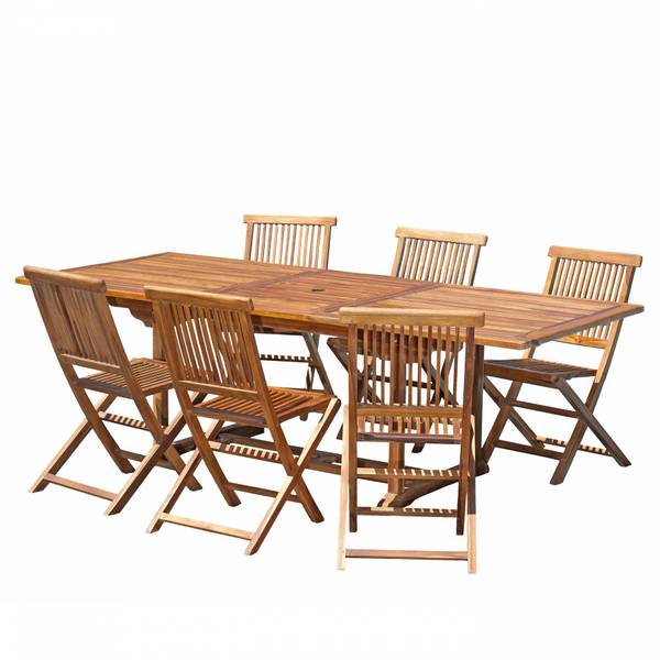 Gartenlounges - Mahlzeiten HANNA Braun - Teakholz - 90 x 75 x 120 cm