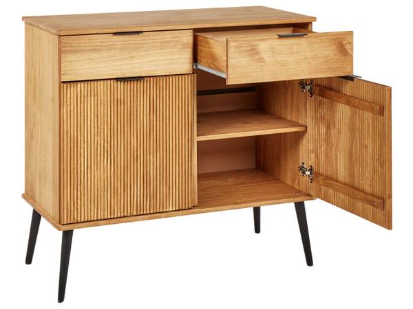 Sideboard TIMMINS Braun - Bambus - 100 x 90 x 45 cm