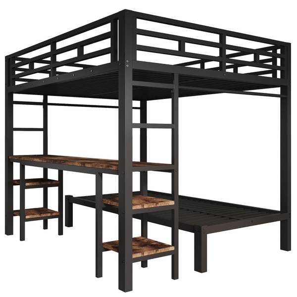 Etagenbett JINHEIBUCH Ⅰ Schwarz - Eisen - 145 x 170 x 204 cm