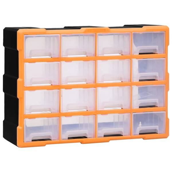 Multi-Schubladen-Organizer 3004089-1 Schwarz - Orange