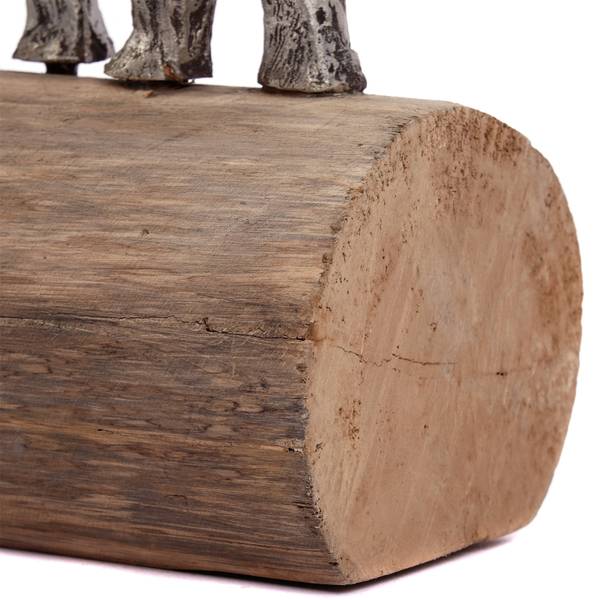 Skulptur Family Walk Braun - Metall - 57 x 20 x 10 cm