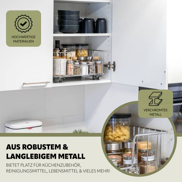 Korbauszug 60064 Silber - Metall - 40 x 20 x 29 cm