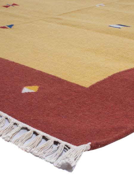 Kurzflorteppich Modern Gelb - Naturfaser - 170 x 1 x 240 cm