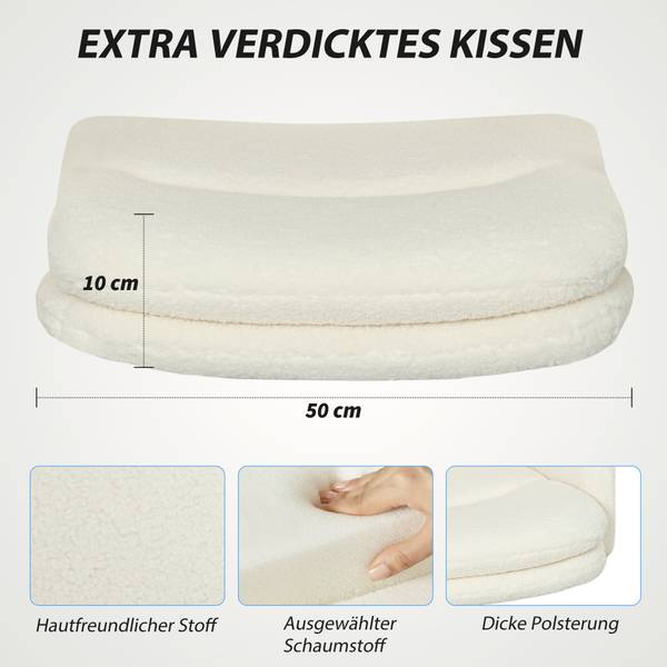 Schreibtischstuhl 921-868V00CW Weiß - Polyester - 62 x 101 x 65 cm