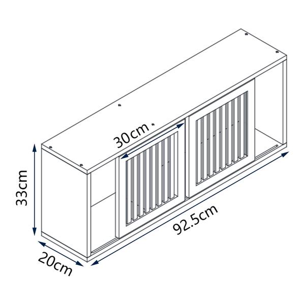 Étagère murale Grums Beige - Bambou - 20 x 33 x 93 cm