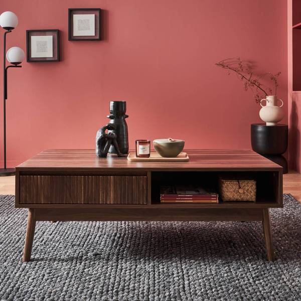 Couchtisch Linear Braun - Holz teilmassiv - 59 x 39 x 110 cm