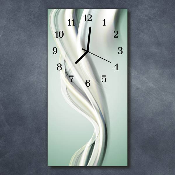 Wanduhr Muster Grau Grau - Glas - 30 x 60 x 1 cm