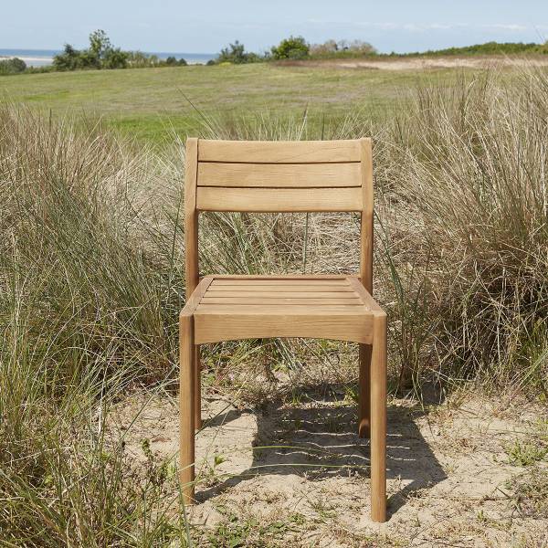 Gartenstuhl Beige - Massivholz - 48 x 80 x 45 cm