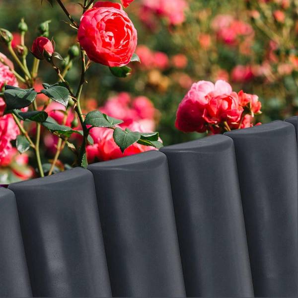 Gartenpalisade SET147 Grau - Kunststoff - 5 x 23 x 500 cm