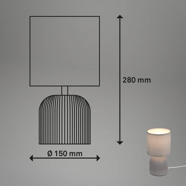 Tischlampe Ino 7538014 Grau