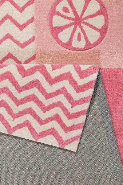 Kinderteppich Fruity Flamingo Pink - Polyester - 130 x 2 x 190 cm