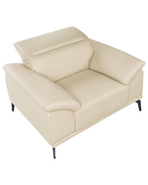 Sessel VEJEN Beige - Schwarz - Textil - 112 x 91 x 92 cm