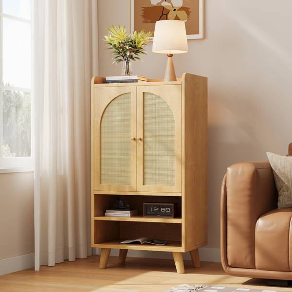Sideboard RattanWoody Ⅳ Braun - Holzwerkstoff - 40 x 121 x 60 cm