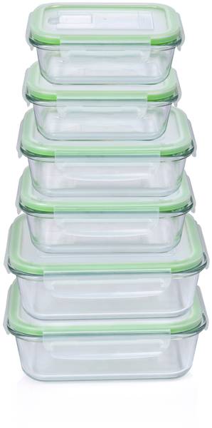 Aufbewahrungsbox MEDPR4210002 Grün - Glas - 15 x 8 x 20 cm