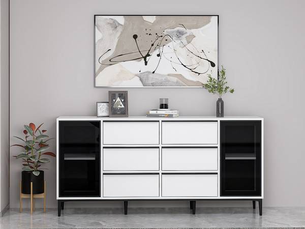 Sideboard MOLINIA Schwarz - Weiß