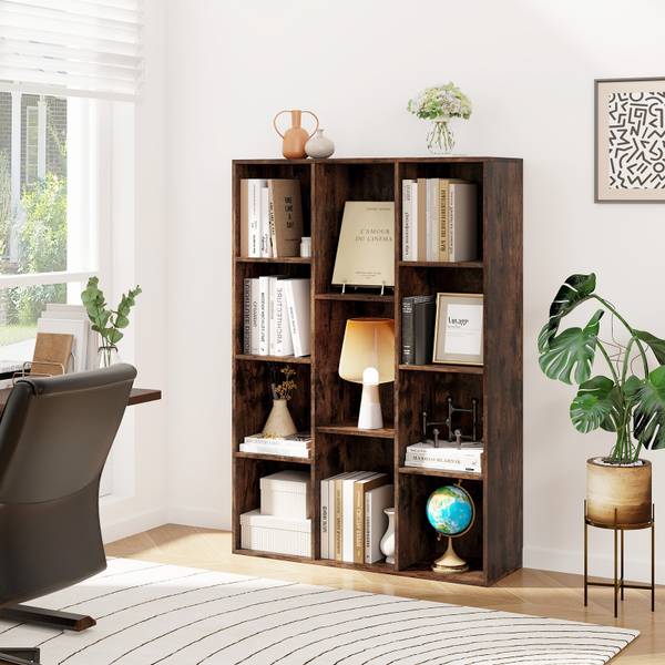 Bücherregal ON32925 Braun - Holzwerkstoff - 24 x 106 x 74 cm