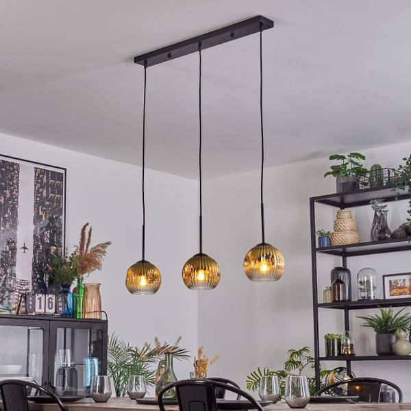 Pendelleuchte Cesaro Gold - Aluminium - Klarglas - 10 x 120 x 92 cm