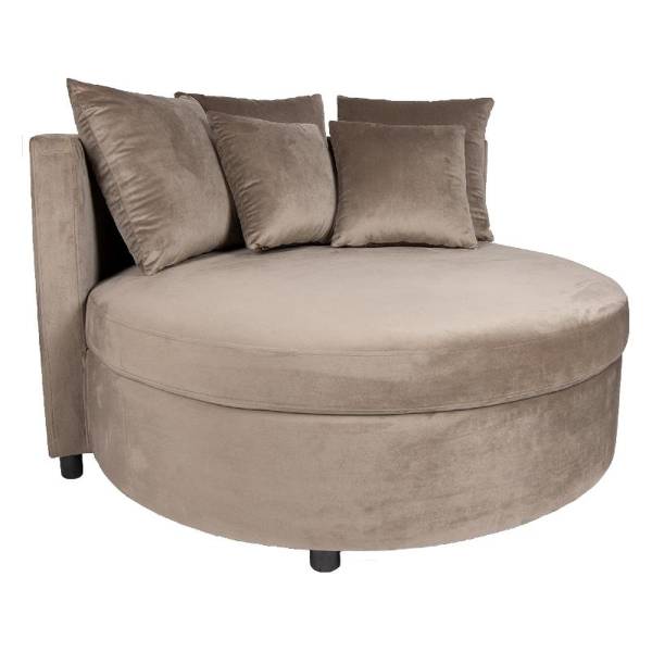 Sessel FAYEN Beige - Samt - 121 x 68 x 121 cm