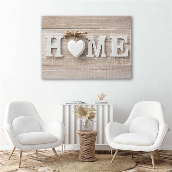 Wandbild aufschrift „home” 100 x 70 cm