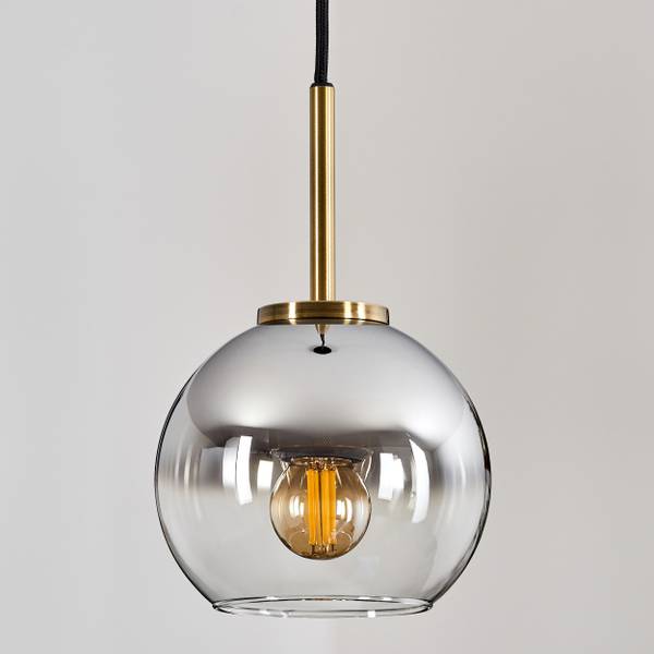 Deckenleuchte Cesaro Grau - Aluminium - Klarglas - 80 x 140 x 80 cm