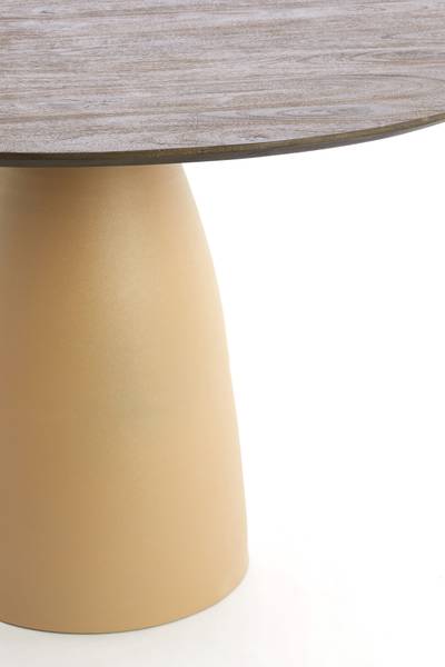 Esstisch PALMIRA Braun - Metall - 120 x 76 x 120 cm