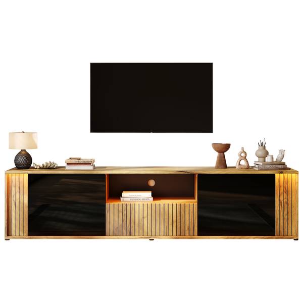 TV-Schrank Astraios Ⅹ Schwarz - Holz